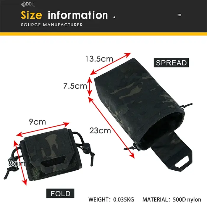 Sac de recyclage pliable tactique