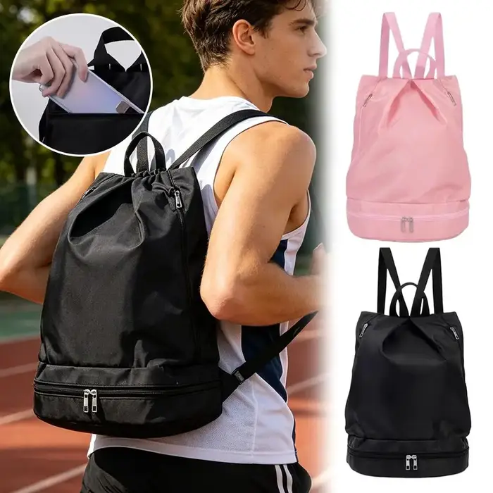 Sac à dos léger et imperméable avec cordon de serrage