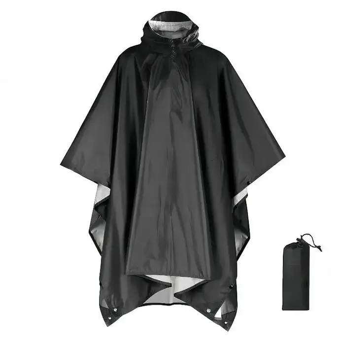 Manteau de pluie imperméable de voyage, Poncho imperméable à capuche, abri solaire pour Camping en p