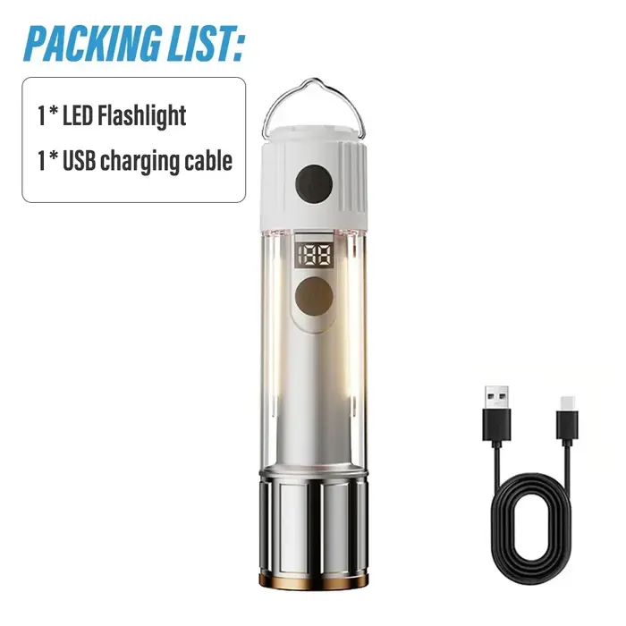 Lanterne de Camping Télescopique Pliante, 3 Modes d'Éclairage, Batterie 3000mAh, Lumières de Tente,