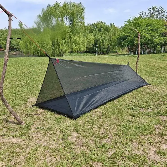 Tente bivouac ultralégère pour 1 personne – Abri en maille anti-insectes avec plancher imperméable pour la randonnée