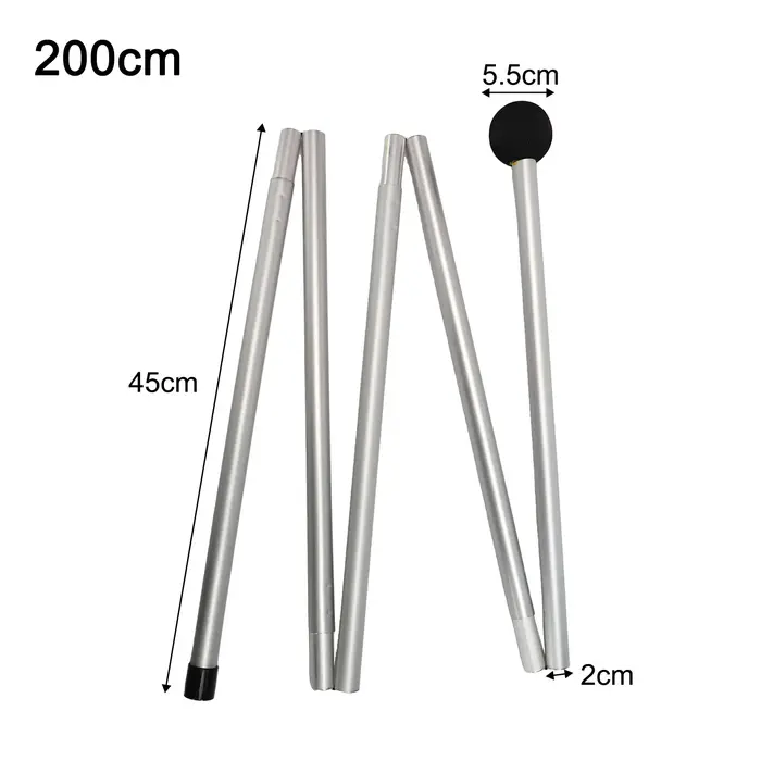 Lot de 1 poteau pliable en alliage d'aluminium de 1