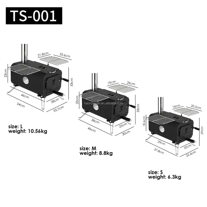 Mini poêle de tente cloche Portable pliable