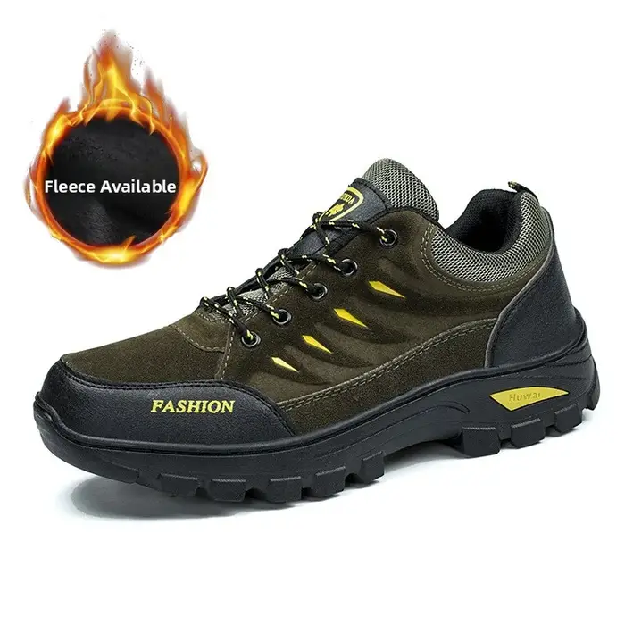 Chaussures d'escalade d'extérieur pour hommes, doublées polaire, nouvelle mode 2026, semelle épaisse, confortables, décontractées, polyvalentes, chaussures de sport en coton
