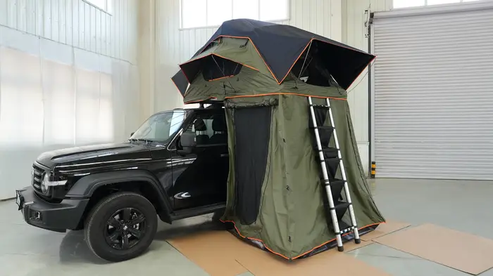 Tente de toit de voiture avec extension latérale étanche pour camping – Nouvelle tente latérale comp
