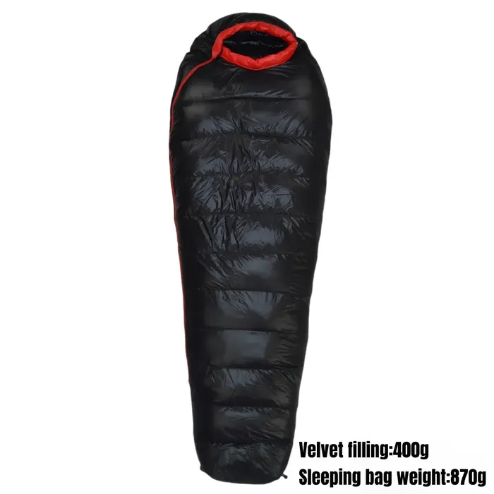 MUNIAdult-Sac de couchage en duvet d'oie blanc, randonnée en plein air, super léger, adapté aux voya