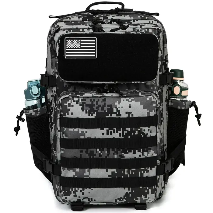 Sac à dos DulBackpack pour hommes et femmes, équipement de camping en plein air, sac à dos de randonnée, sac à dos de survie, sacs à dos de voyage, sac d'école, 45L