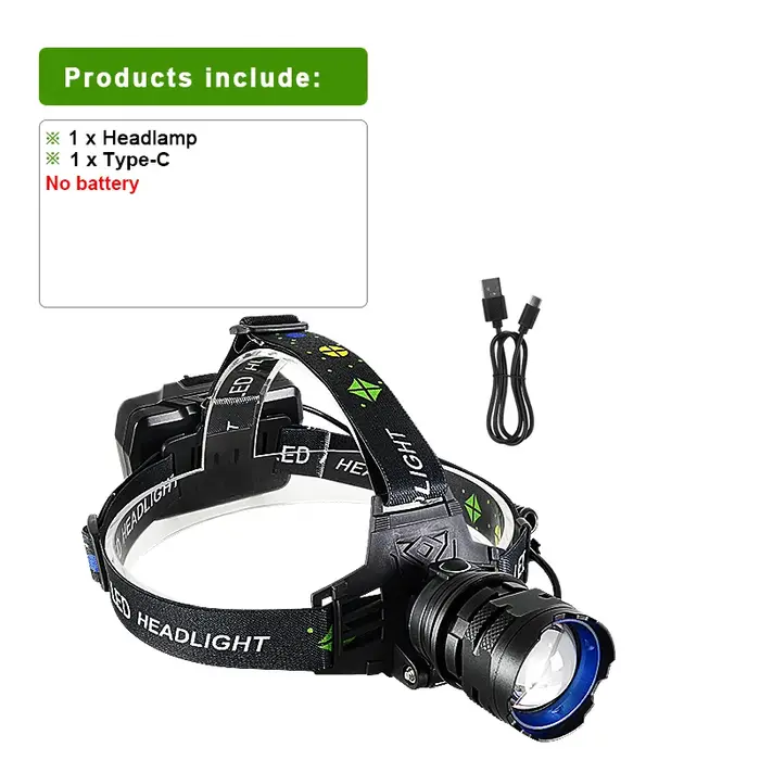860000000LM lampe frontale LED Ultra puissante Super lumineuse longue portée 4500M lampe de poche fr