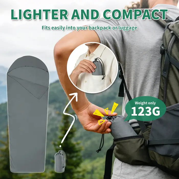 Housse de sac de couchage MAPLEAF ultralégère et portable pour le camping