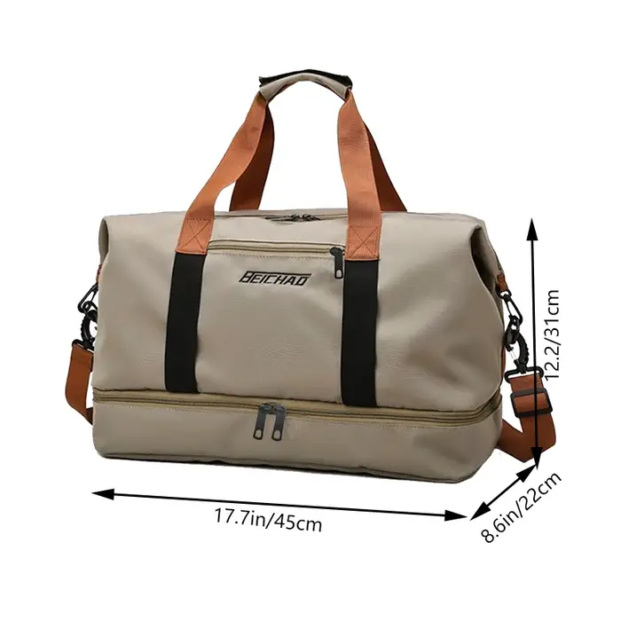 Le sac à dos de couleur neutre est spécialement conçu pour les hommes et les femmes et convient comme sac à bagages pour les voyages et l'hébergement