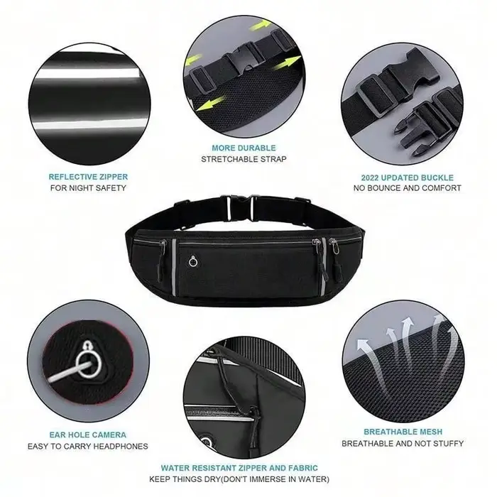 Sac de ceinture de sport professionnel pour hommes et femmes