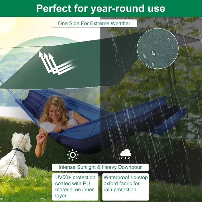Grande Tente de Camping Extérieure Imperméable avec Protection UV et Pare-Soleil pour Pique-niques