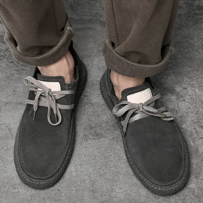 Baskets d'extérieur en cuir véritable Nubuck