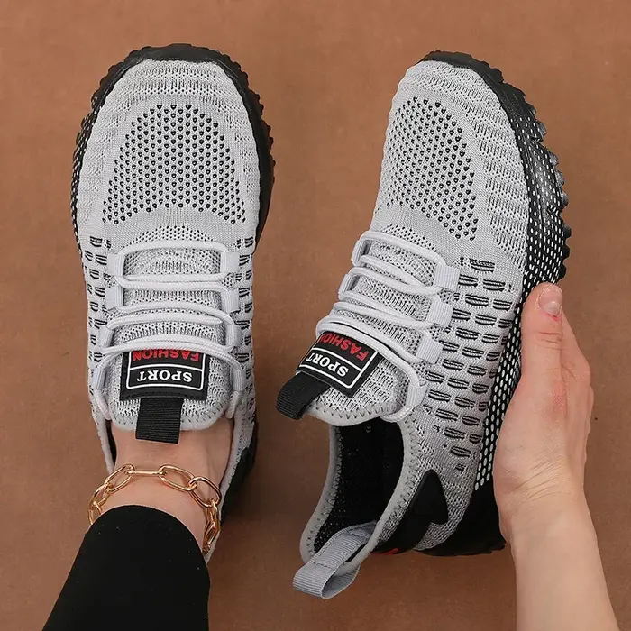 Nouvelles chaussures de randonnée pour hommes marche sport haute qualité à lacets maille