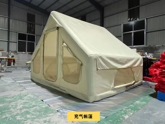 Grande tente gonflable, tente de glamping en toile Oxford et coton aérien, tente de camping imperméa