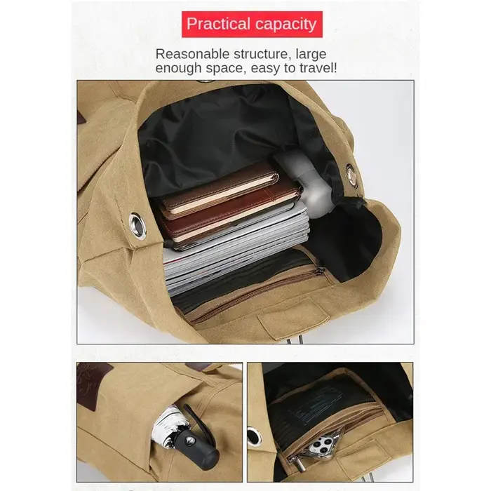 30L/60L sac de sport de plein air sac à dos toile sacs à dos sac d'école randonnée voyage