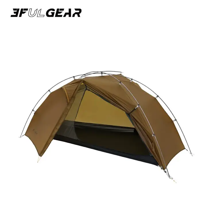 3F UL TAICHI Tente de camping 15D avec revêtement en silicone pour 1 personne No-See-Um 3 saisons/4 saisons