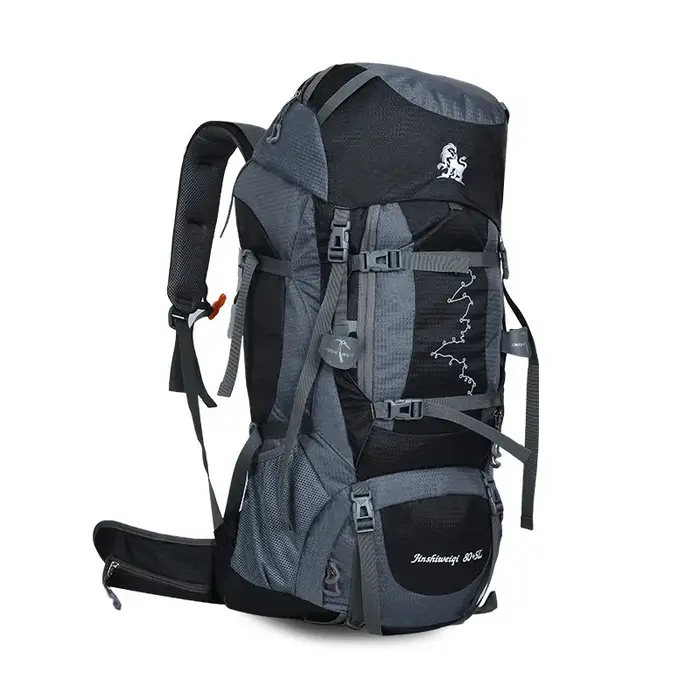 Nouveau Grand sac à dos de tente pratique extérieure 80L avec cadre en métal sac à dos de Camping de