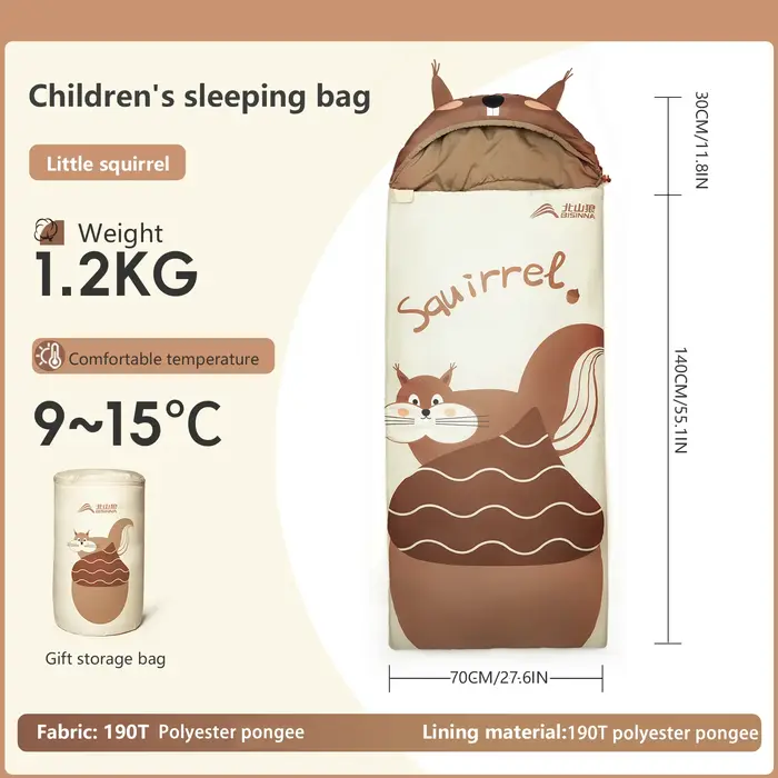 BISINNA enfants dessin animé sac de couchage ultra-léger printemps été Camping sac
