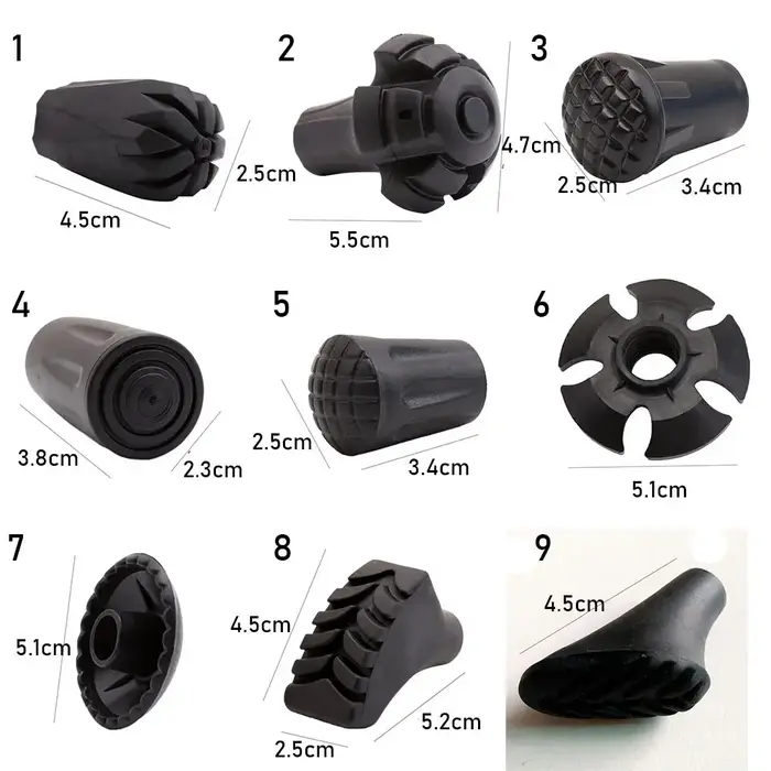 Bâtons de marche nordiques noirs