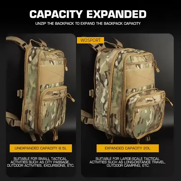 Sac à dos MOLLE grande capacité 20L