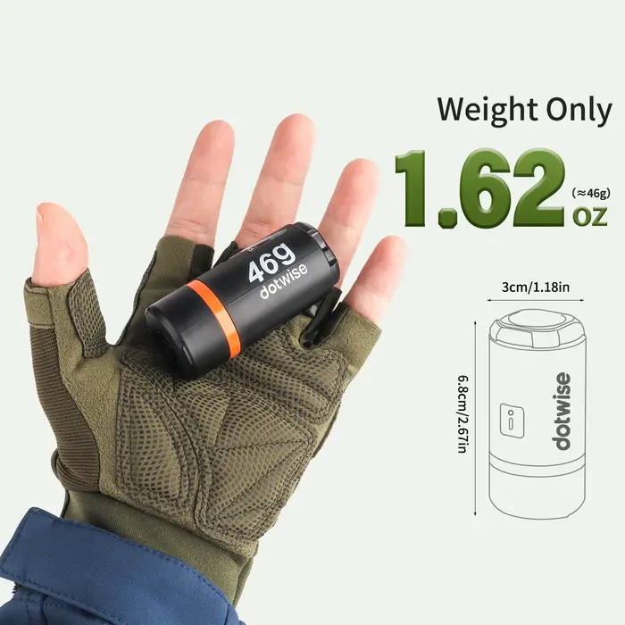 DOTWISE – Mini pompe de gonflage Portable d'extérieur, avec lumière de Camping, 5 buses, adaptée aux