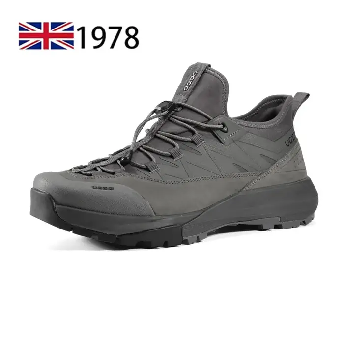 Chaussures de randonnée en cuir véritable pour hommes, baskets antidérapantes à bande élastique, confortables, pour voyage en plein air, course à pied