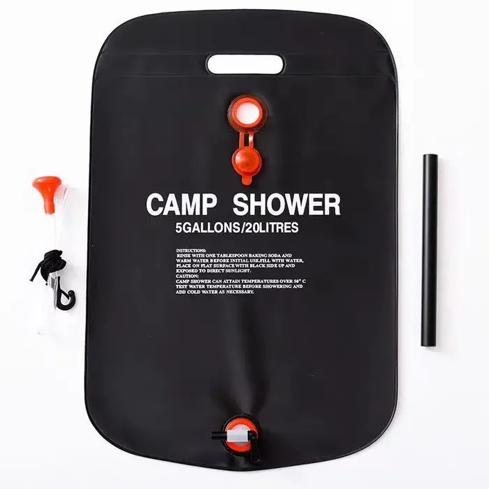 Sac de bain de Camping en plein air 20L sac d'eau chaude solaire bain extérieur douche Portable sac