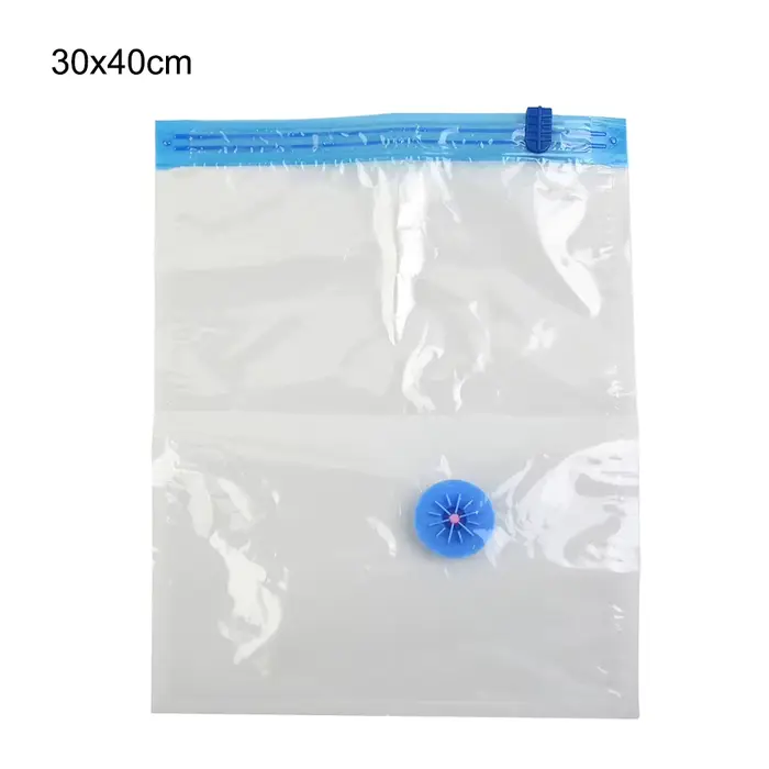 Sacs de rangement sous vide avec Valve, transparents, pliables, compressés, gain de place, sceau de 