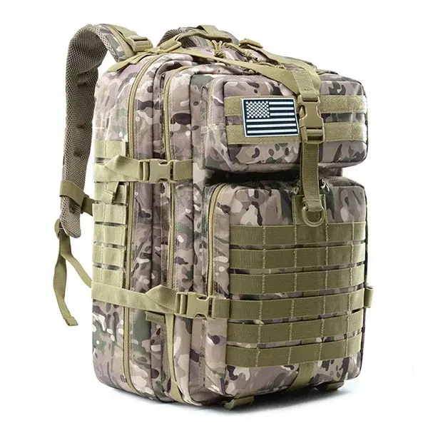50L homme sacs à dos tactiques sacs de voyage en plein air en plein air 3P sac d'école EDC Molle Pac