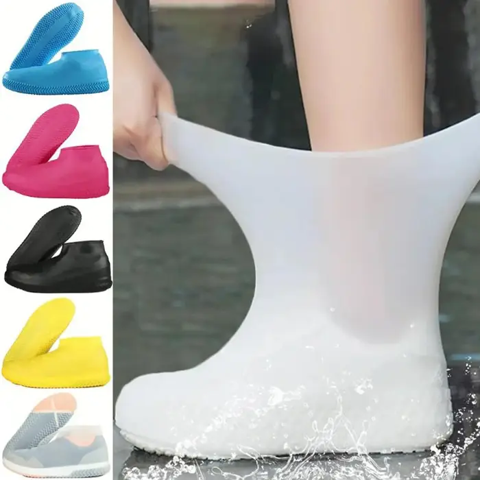 Couvre-chaussures imperméables en silicone antidérapants