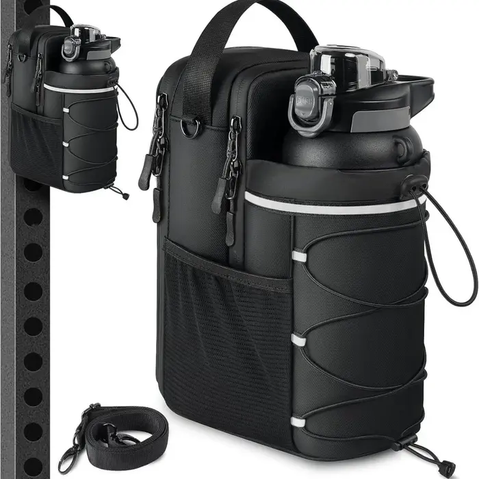 Nouveau sac de sport magnétique pour hommes et femmes – Porte-bouteille à bandoulière avec fixation magnétique |   Porte-bouteille d'eau, pochette de sport, sac bandoulière