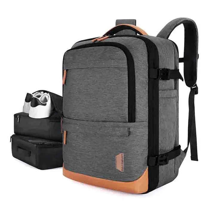 BAGSMART valise sac à dos de voyage pour Easyjet cabine sac 45x36x20 sacs à dos pour hommes remplaçable étanche 17 ''sac à dos pour ordinateur portable