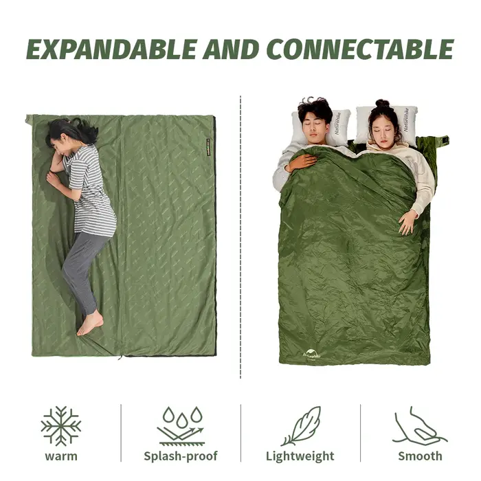 Naturehike lw180 sac de couchage ultraléger coton sac de couchage printemps été sac de couchage en p