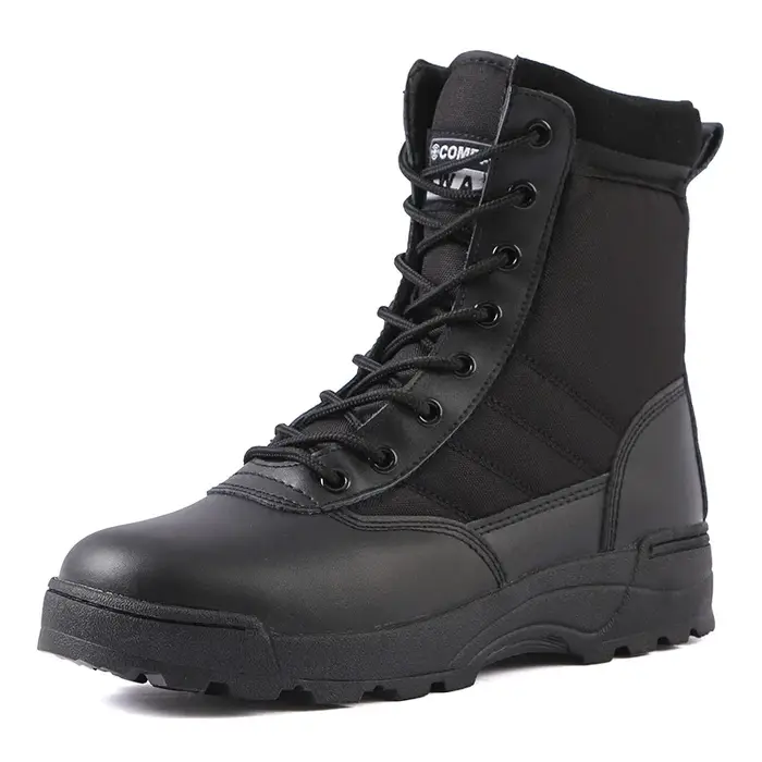Bottes de randonnée pour hommes, bottes de désert noires à tige haute, bottes à plateforme unisexes,