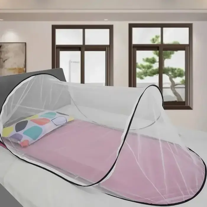 Moustiquaire de lit pliable portable |   Filet anti-insectes pour le camping en plein air, les voyages et les pique-niques |   Installation gratuite