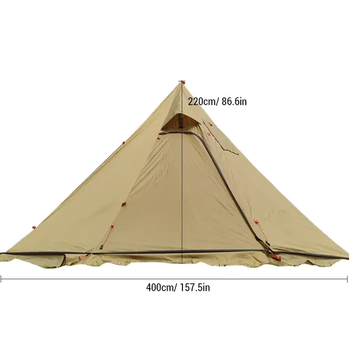 Tente chaude Tipi pour 4-6 personnes avec prise de réchaud 400PRO