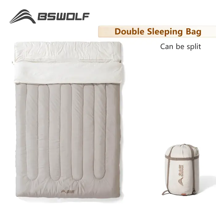 BSWolf Sac de couchage de camping pour 2 personnes Sac