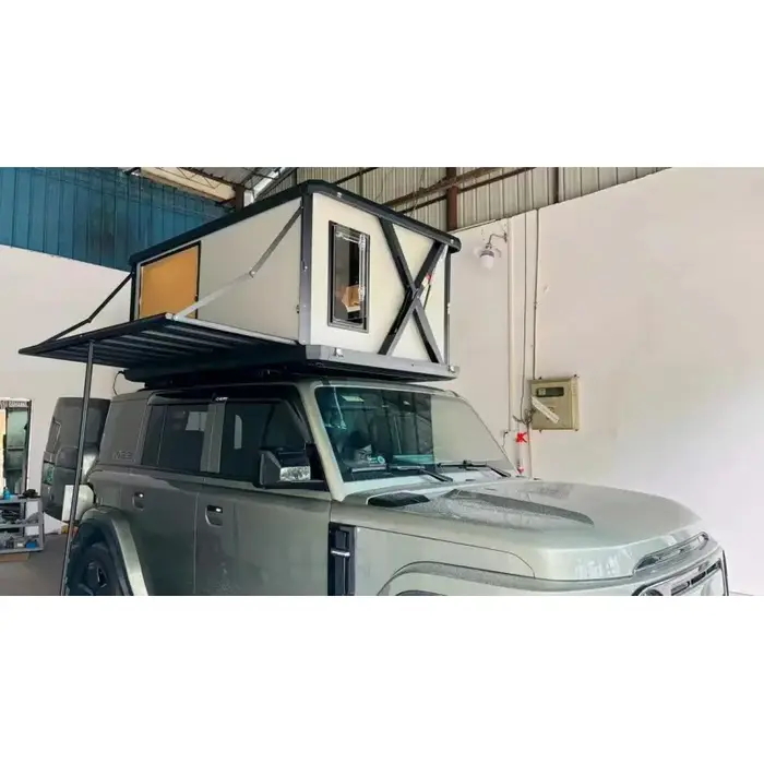 Tente de toit rigide tout-terrain en aluminium avec système de levage électrique