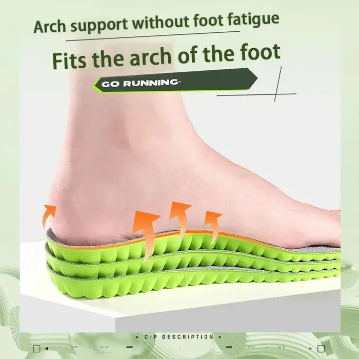 1 paire de semelles intérieures respirantes absorbant les chocs
