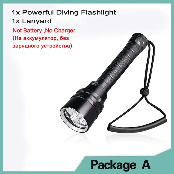 Puissante lampe de poche de plongée LED Super 8000LM 3/5LED torche sous-marine professionnelle IP8
