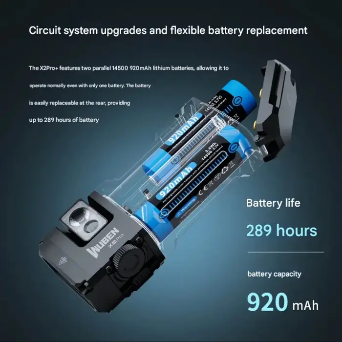 WUBEN X2 Pro + lampe de poche LED EDC
