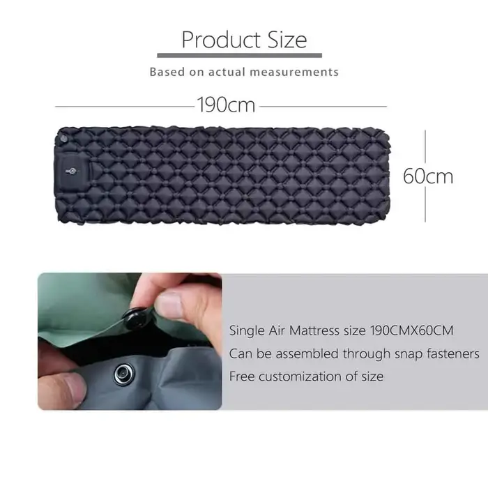 TARKA Matelas gonflable ultraléger 1 pièce, tapis de camping et de randonnée, coussin d'air innovant pour le sommeil, matelas pneumatique sans oreiller pour tente