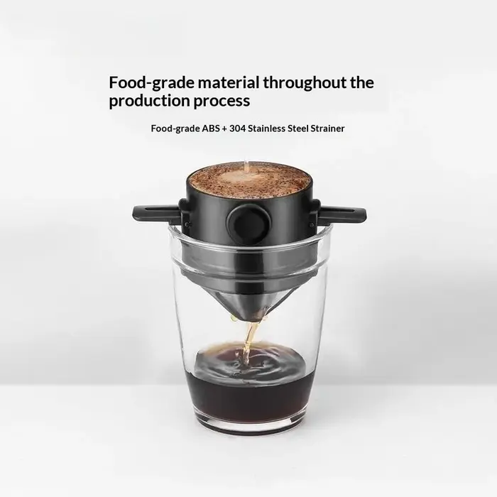 Cafetière portable pour café filtre avec tasse en acier inoxydable