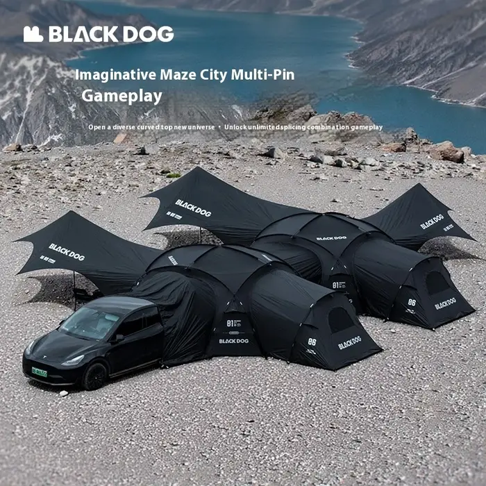 Tente dôme extérieure BLACKDOG en polyester taffetas 210T