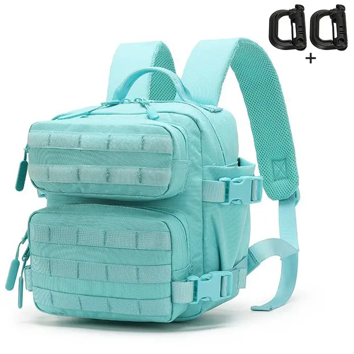 Sac à dos mini multi-compartiments 9L avec sangles MOLLE et panneau dorsal en maille respirante pour une utilisation quotidienne en extérieur