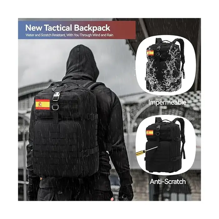 45L grande capacité militaire tactique sac à dos 3p étanche en plein air bug out sac à dos randonnée camping chasse générique