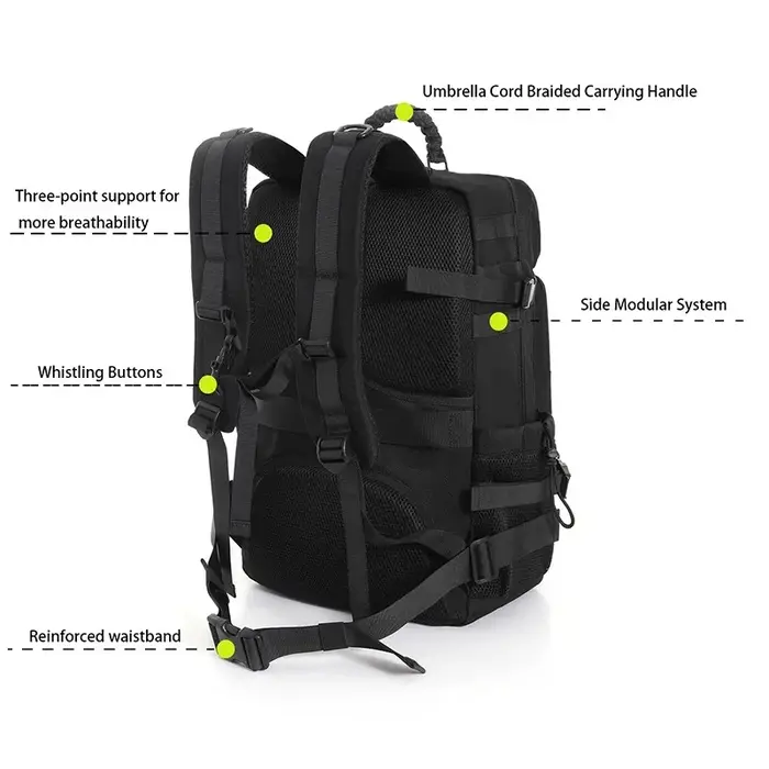 Grand sac à dos de voyage avec système modulaire