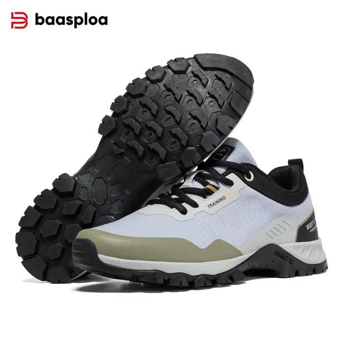 Baasploa hommes chaussures de randonnée nouveau Camping en plein air résistant antidérapant baskets mâle décontracté à