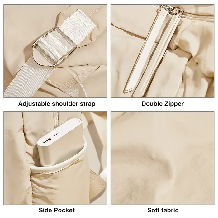Sac à dos en tissu de coton imperméable pour femme